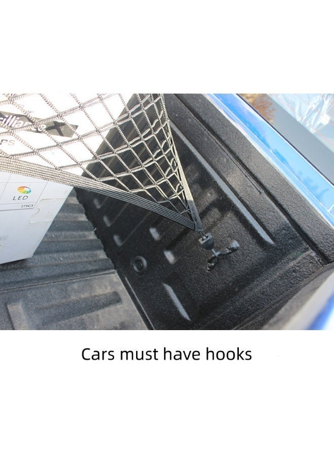 Halamodo Cargo Net for SUV Car Trunk, Elastic Mesh Net Organizer with Hooks, Adjustable Auto Trunk Rear Cargo Netting Storage Mesh Pouch, Universal Car Accessories - Image 4